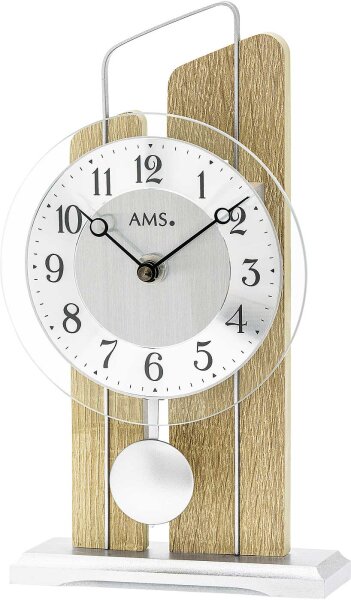Modern table clock with silent movement - AMS Model: 1261