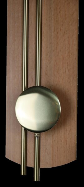 Radio-controlled pendulum clock classic brass rods Roman numerals - AMS Model: 5266/18-R