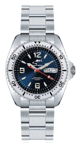 Divers watch made of marine stainless steel - Chris Benz Model: CBM-B-MB-SI
