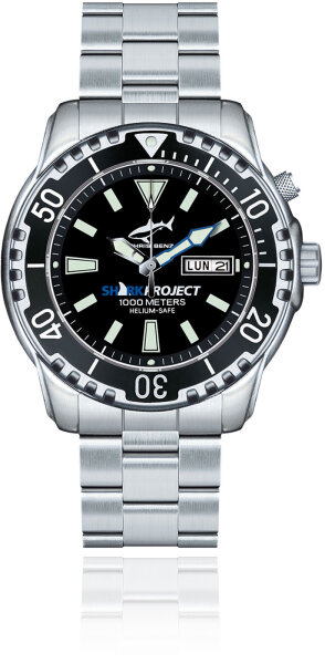 Mens divers watch - Series: Chris Benz Deep 1000M - Chris Benz Model: CB-1000-SP-MB
