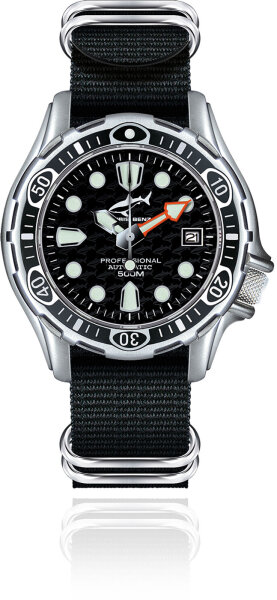 Mens divers watch automatic watch - Series: Deep 500M Automatic - Chris Benz Model: CB-500A-S-NBS