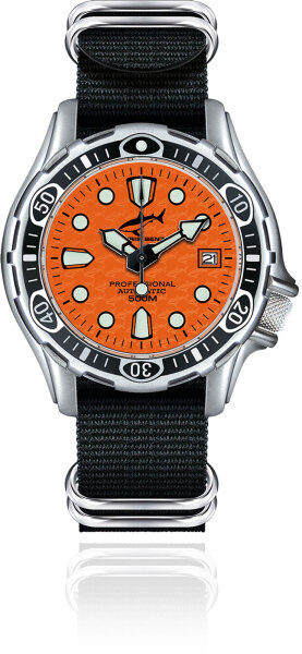 Mens divers watch automatic watch - Series: Deep 500M Automatic - Chris Benz Model: CB-500A-O-NBS
