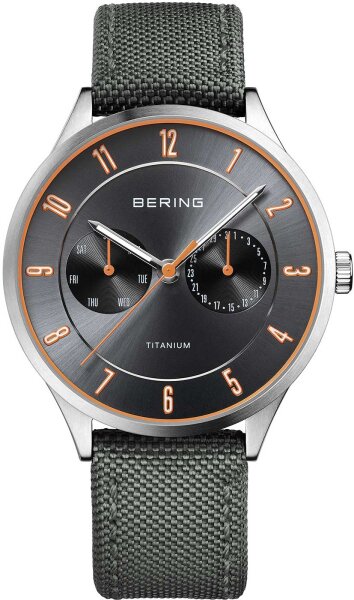 Mens multifunction watch titanium watch - Bering Model: 11539-879