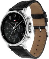 Mens Watch with Black Crocodile Strap - Tommy Hilfiger Model: 1710381
