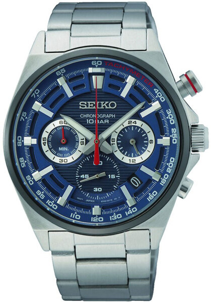Mens Chronograph Watch - Seiko Model: SSB407P1