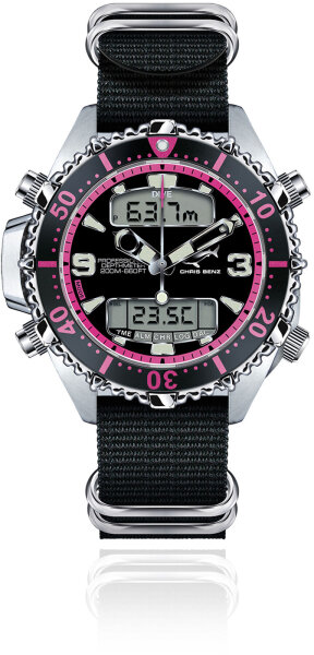 Mens Watch Series: Depthmeter PINK EDITION - Chris Benz Model: CB-D200X-P-NBS