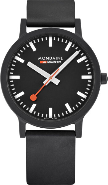 Mens watch elastomer strap - Mondaine Model: MS1.41120.RB