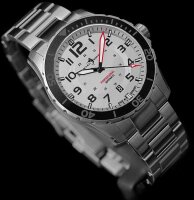 Silver Ceramic Divers watch - Marc and Sons Model: MSD-050-08-S