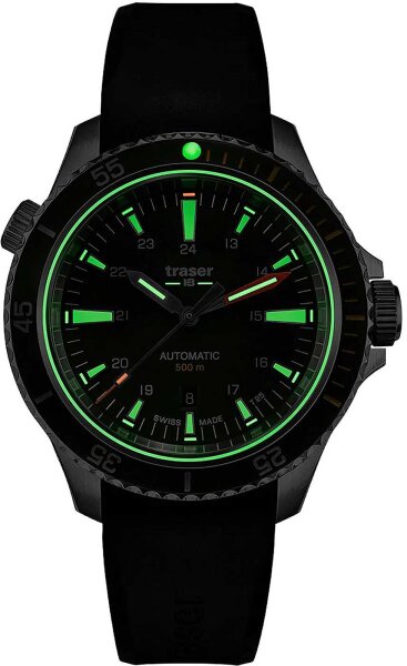 Mens Watch P67 Diver Automatic Green Series: Diver Collection - Traser Model: 110326