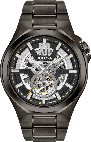 Mens Skeleton Automatic Watch Maquina - Bulova Model: 98A179