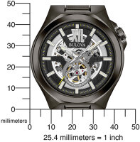 Mens Skeleton Automatic Watch Maquina - Bulova Model: 98A179
