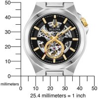 Mens Skeleton Automatic Watch Maquina - Bulova Model: 98A224