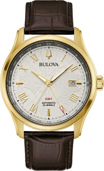 Mens Watch, Date, Leather Strap - Bulova Model: 97B210