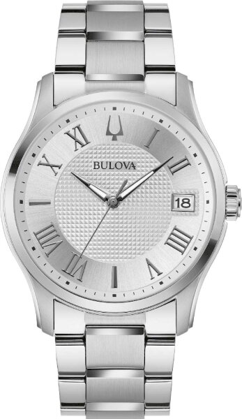 Mens Watch, Date, Stainless Steel - Bulova Model: 96B391