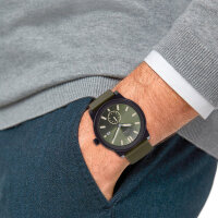 Mens watch with green leather strap - s.Oliver Model: 2035442