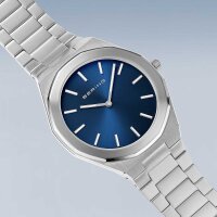 Mens watch, blue dial with luminous hands and indices, protected by sapphire crystal - Bering Model: 19641-707