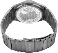 Mens watch, gray, striped dial with luminous hands and indices, protected by sapphire crystal - Bering Model: 19742-777
