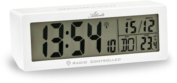 Digital Alarm Clock White - Atlanta Model: 1892/0