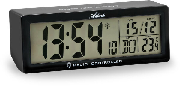 Digital Alarm Clock Black - Atlanta Model: 1892/7