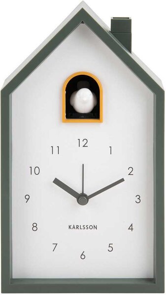 Cuckoo Clock Alarm, Analog, Green - Karlsson Model: KA6015GR