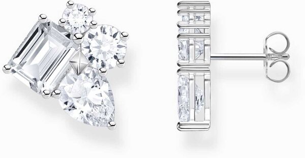 Stud Earrings with 4 Elaborate Zirconia Stones - Thomas Sabo Model: H2275-051-14