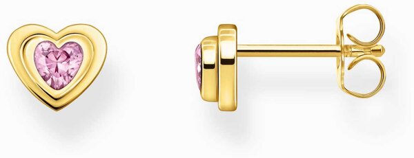 Heart Stud Earrings with Pink Stone - Thomas Sabo Model: H2271-414-9