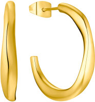 Curved Hoop Earrings IP Gold Plated - s.Oliver Jewelry Model: 2033900