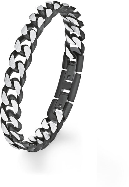 Black Curb Bracelet - s.Oliver Jewelry Model: 9954490