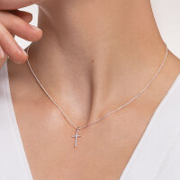 Necklace with Cross Pendant - 925 Sterling Silver