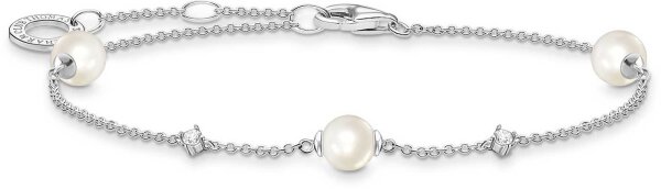 Bracelet with Pearls and Stones - 925 Sterling Silver