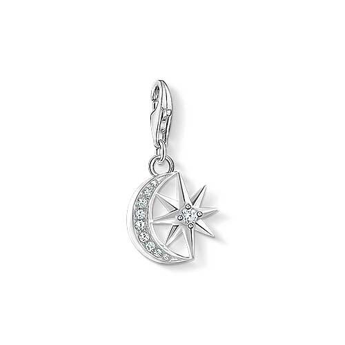 Charm Pendant Star and Moon - 925 Sterling Silver