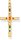 Pendant Cross with Colorful Stones - 750 Yellow Gold Plated