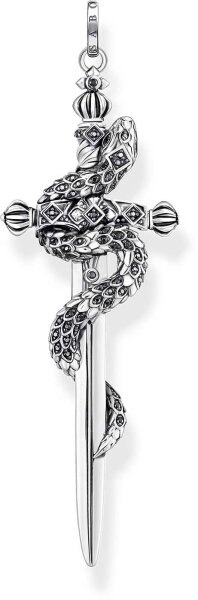 Pendant Sword with Snake - 925 Sterling Silver