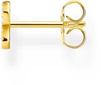 Single Stud Earring Infinity with Zirconia - 750 Yellow Gold Plated