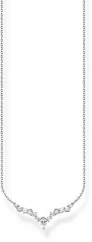 Necklace Ice Crystals with White Stones - 925 Sterling Silver