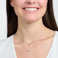 Necklace Ice Crystals with White Stones - 925 Sterling Silver