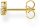 Single Stud Earring with White Stones - 750 Yellow Gold Plated