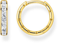 Hoops with stones - 750 yellow gold plating