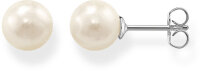 Large pearl ear studs - freshwater cultured pearl