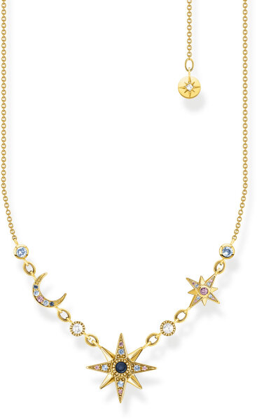 Royalty star & moon collier - 750 yellow gold plating