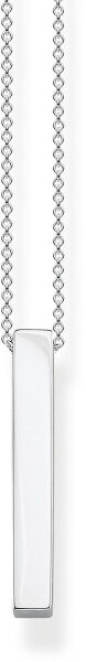 Necklace with a rectangular pendant - 925 sterling silver