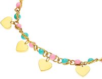 Prinzessin Lillifee 2033365 colorful bracelet with heart charms made of stainless steel