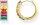 Hoops with colorful stones - 750 yellow gold plating