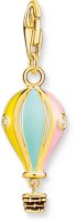 Charm pendant colorful 3D hot-air balloon - 750 yellow gold plating