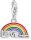 Charm pendant colorful 3D rainbow - 925 sterling silver