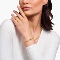 Link bracelet with a stone-studded anchor element - Thomas Sabo Model: A2032-414-14