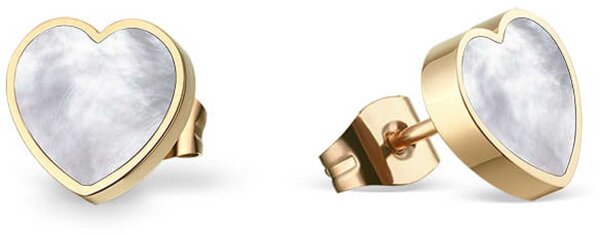 Heart-shaped stainless steel earrings - Bering Jewelry Model: 715-27-05