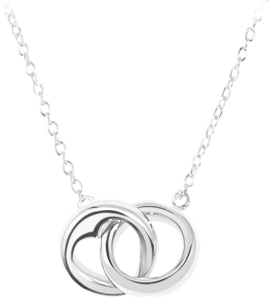 Necklace with a circle and heart pendant - s.Oliver Jewelry Model: 2035753