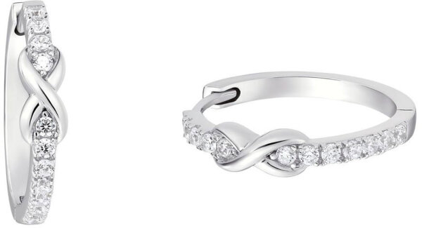 Hoops with stones and an infinity motif - s.Oliver Jewelry Model: 2034966
