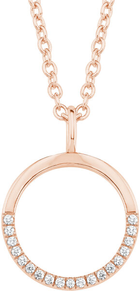 Necklace with a round pendant in rose gold plating - s.Oliver Jewelry Model: 2026070